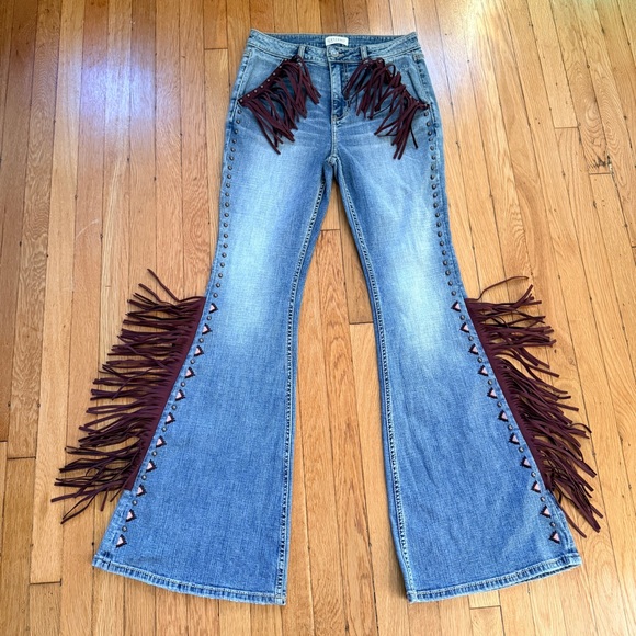 Shyanne Denim - Shyanne Western Jeans | Extreme Flare | Fringe & Studded | New No Tags